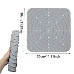 Washable Silicone Nesting Box Bedding Reusable Under Bedding for Chicken Coop – Grey-2PCS
