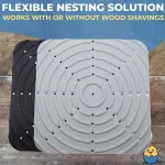 Washable Silicone Nesting Box Bedding Reusable Under Bedding for Chicken Coop – Grey-2PCS