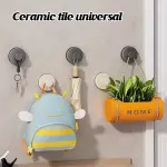 2/4PCS Suction Cup Hook Wall Vacuum Hanger No Drill Coat Hat Holder for Bathroom – White-4pcs