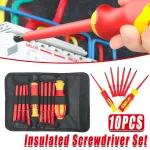 10-Piece Interchangeable Screwdriver Set with Storage Roll