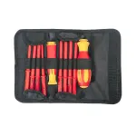 10-Piece Interchangeable Screwdriver Set with Storage Roll