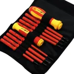 10-Piece Interchangeable Screwdriver Set with Storage Roll