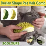 Durian Rubbing Comb for Cats Grooming Massage Tool Pet Hair Comb for Shedding – Green