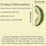 Durian Rubbing Comb for Cats Grooming Massage Tool Pet Hair Comb for Shedding – Green