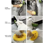 Durian Rubbing Comb for Cats Grooming Massage Tool Pet Hair Comb for Shedding – Green