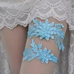4-Piece Blue Lace Bridal Garter Set