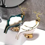 Soap Dish Holder Non-Stagnant Drainage Soap Box for Bathroom Kitchen Sink Home – White