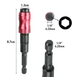 Pivot Drill Bit Holder Steel Impact Swivel Screw Adapter for Quick Bit Changes – Red – Red Black