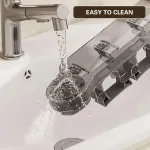 Wall-mounted Mop Fixing Rack Universal Model Strong Suction Cup Bathroom Rack – Transparent