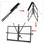 Portable Folding Music Stand Iron Desktop Book Holder Reading Sheet Rack Display