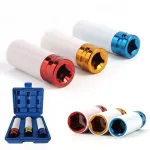 3PCS Deep Impact Nut Socket Set 17mm 19mm 21mm for Alloy Wheels