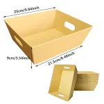 10pcs Trapezoidal Gift Boxes Open Top Beige Set for Candy Snacks Packaging