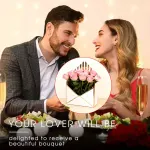Envelope Flower Box Gift Packaging Floral Display Holder Wedding Retail 8PCS – Black