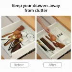 4PCS Drawer Storage Organizer Box Multi Compartment Kitchen Tableware Sorting