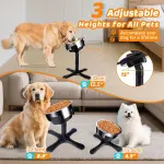 Elevated Dog Bowl Stand Raised Pet Feeder Tilted Non Slip Basin For Dogs Use