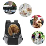 L Size Puppy Travel Mesh Pet Dog Carrier Backpack Front Travel Portable Shoulder Bag – Rose Red