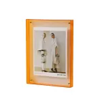 Acrylic Photo Frame Double-Sided Clear Display with Screw Mount – 16x21cm – Orange