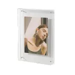Acrylic Photo Frame Double-Sided Clear Display with Screw Mount – 16x21cm – Transparent
