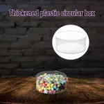 10pcs Clear Round Gift Boxes Plastic Candy Storage Containers for Party Favors – 15×6.5cm