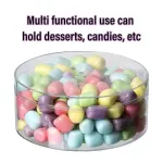 10pcs Clear Round Gift Boxes Plastic Candy Storage Containers for Party Favors – 15×6.5cm