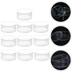 10pcs Clear Round Gift Boxes Plastic Candy Storage Containers for Party Favors – 15×6.5cm