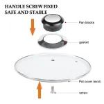 2PCS Cookware Lid Knob Handle Set for Pot Pan Saucepan Replacement