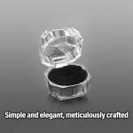 20pcs Acrylic Octagonal Jewelry Ring Earrings Box Transparent Display Cases – White