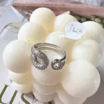 Sweet Adjustable Open Ring Fashion Jewellery Round Double Layer Ring