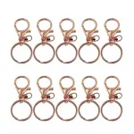 10X Rose Gold Swivel Lobster Clasp Keychains