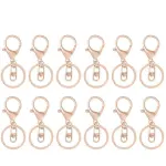 10X Rose Gold Swivel Lobster Clasp Keychains