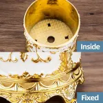Luxury Vintage Round Tissue Box Paper Towel Holder Stylish Kitchen Storage Decor – White