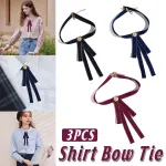 3PCS Unisex Pure School Uniform Tie Bow College Style Student JK Shirt Accessory