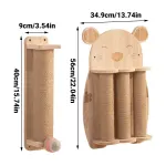 2Style Wood Wall-Mounted Natural Sisal Rope Cat Scratching Claw Grinding Pet Toy – Single Column Pink