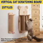 2Style Wood Wall-Mounted Natural Sisal Rope Cat Scratching Claw Grinding Pet Toy – Single Column Pink