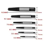 6 Piece Screw Extractor Set Broken Bolt Remover Kit for Damaged Screws