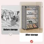 1-Piece Covered Multi-Tier Shoe Storage Rack