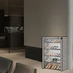1-Piece Covered Multi-Tier Shoe Storage Rack