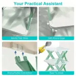 Simple Shoe Rack Home Use Space Saving Clip Storage Organizer Cabinet Stand – Blue
