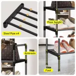 1-Piece 4-Tier Shoe Storage Rack