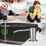 Stainless Steel Sink Soap Dispenser Extension Tube Kit Kitchen Sink Pumps Hand