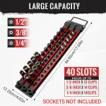 Portable Socket Storage Rack Tool Rack Socket Tool Organizer Garage Workshop