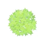 100 Pieces Glow-in-the-Dark Luminous Star Wall Stickers for Bedroom or Ceiling Decor – Yellow