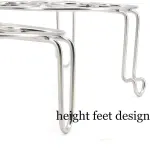 Double Layer 304 Stainless Steel Steaming Rack Tripod Egg Rack Kitchen Cooking