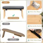 Folding Meditation Bench With Velvet Cushion Portable Yoga Bench Kneeling Stool