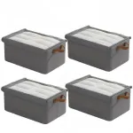 4pcs Foldable Clothes Storage Box Organizer Fabric Storage Box for Organization