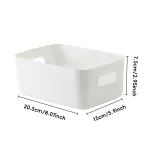 10-Piece White Plastic Storage Basket Set