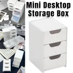 Mini Desktop Organiser Box Portable Storage Box for Office Home Desk Accessories