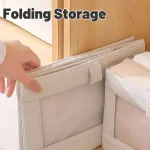4pcs Visual Window Shirt Organizer Box Clothing Storage Basket Fabric Organizer