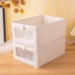 4pcs Visual Window Shirt Organizer Box Clothing Storage Basket Fabric Organizer