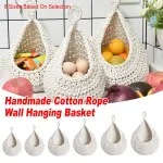 Cotton Rope Woven Storage Basket Wall Mount Fruit Vegetable Organizer Container – Max